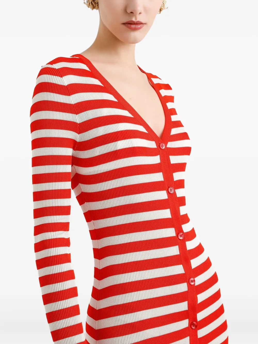 Dolce & Gabbana Gestreepte jurk Rood
