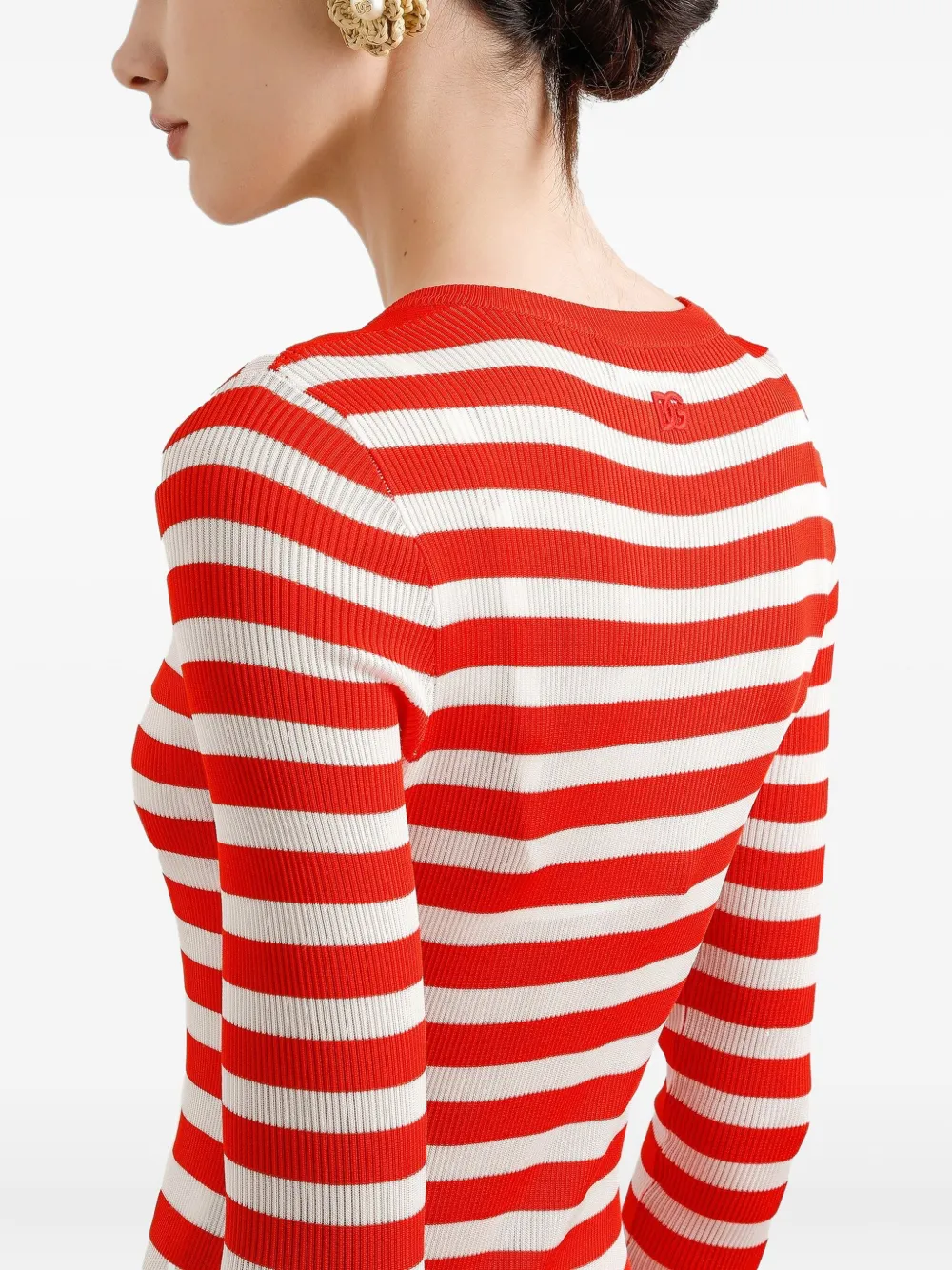 Dolce & Gabbana Gestreepte jurk Rood