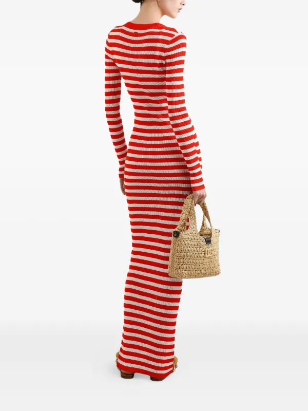 Dolce & Gabbana ストライプ マキシドレス | レッド | FARFETCH JP