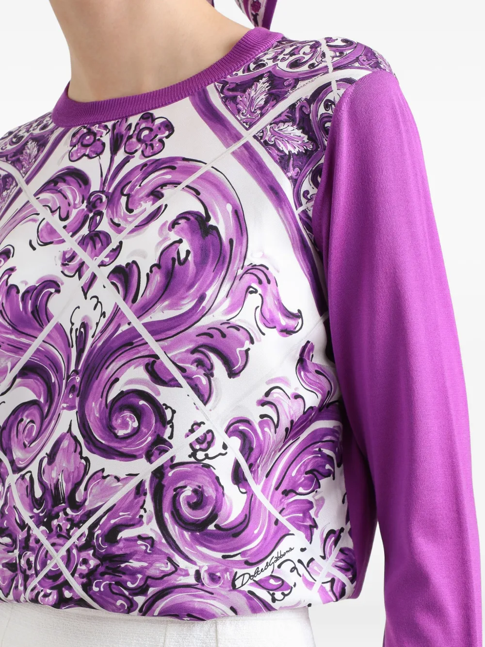 Dolce & Gabbana Zijden trui Paars