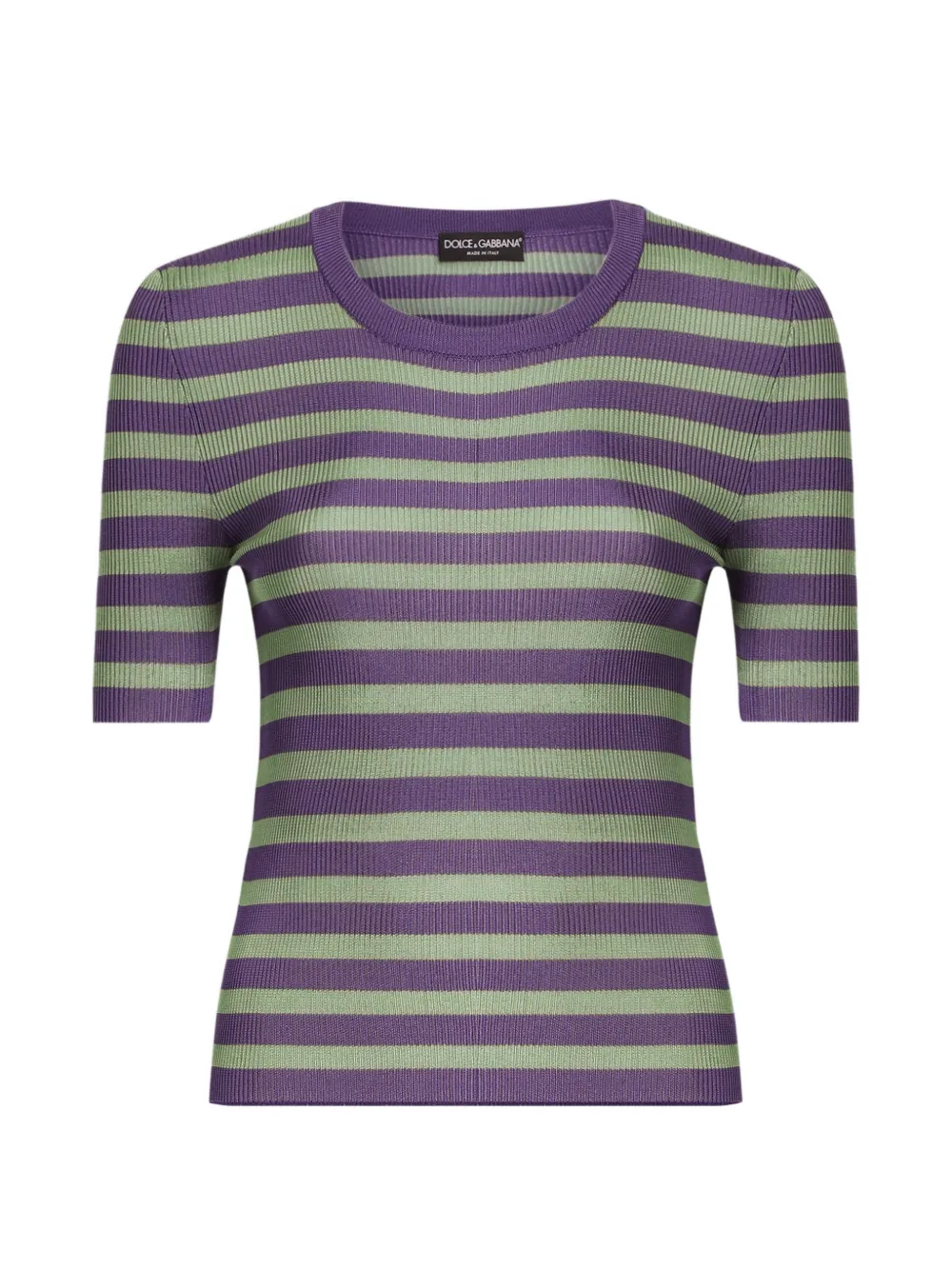 Dolce & Gabbana Gestreiftes Stricktop - Grün