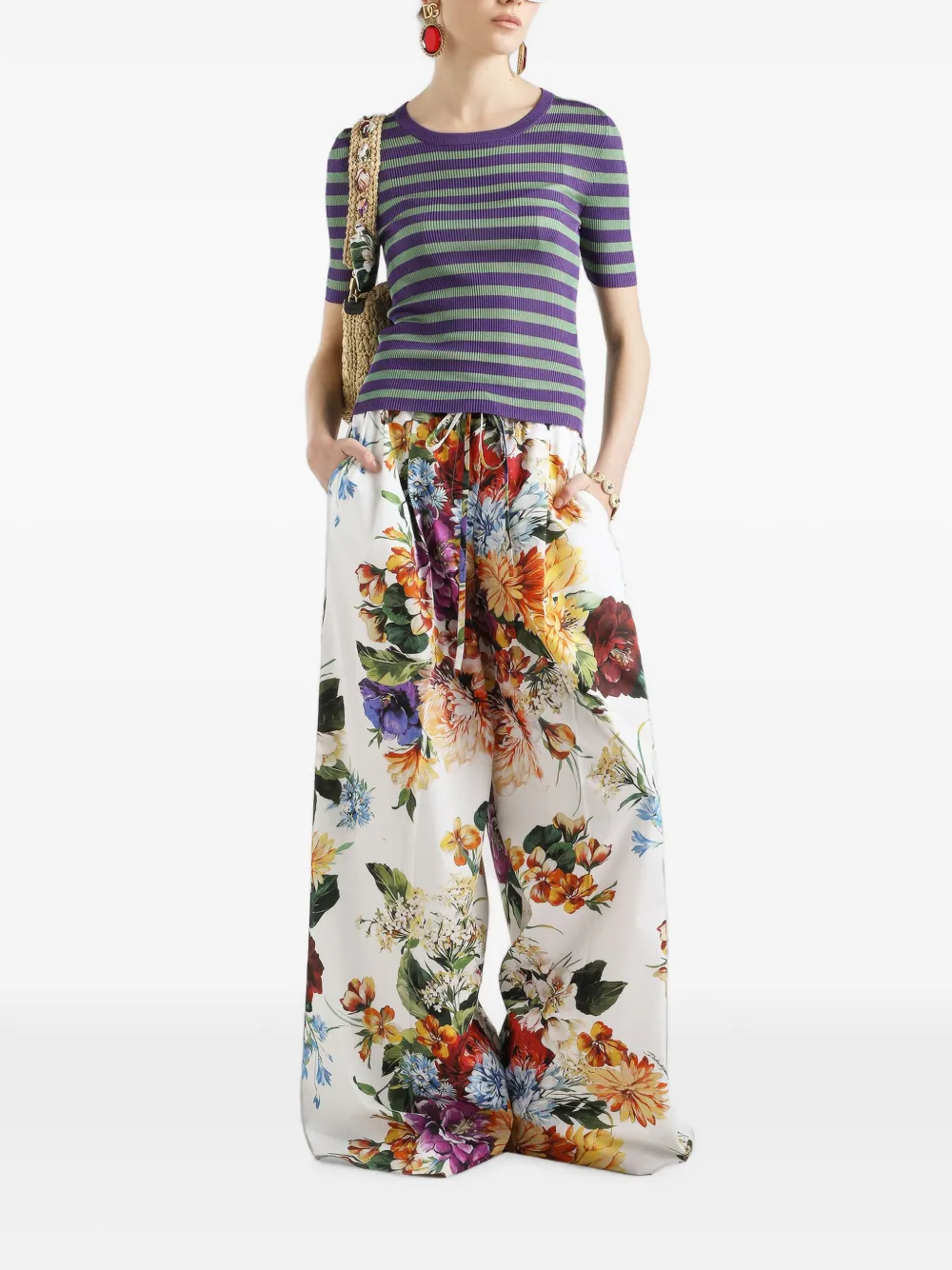 Dolce & Gabbana Gestreepte top Groen