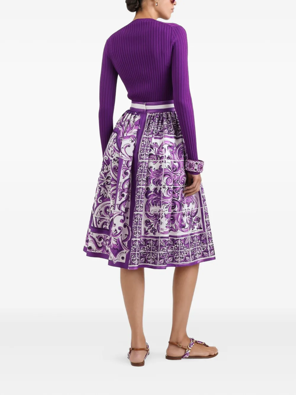 Dolce & Gabbana Trui met logoplakkaat Paars