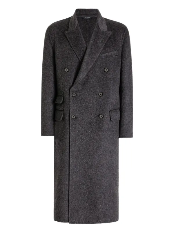 Dolce&Gabbana ダブルブレストコート グレー FW24/25 Dolce & Gabbana ダブルコート | グレー | FARFETCH JP