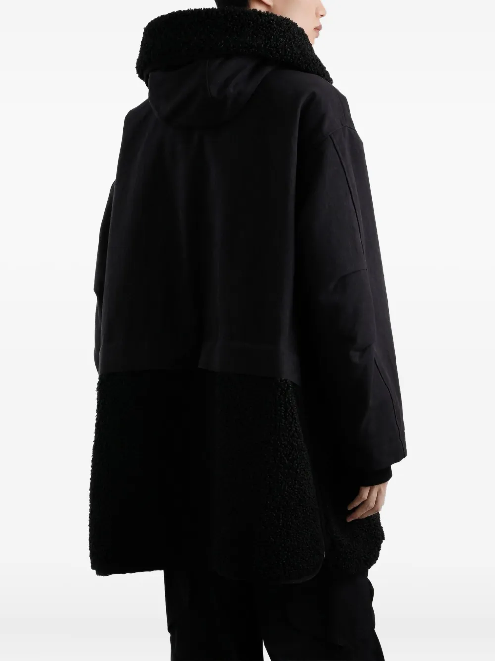 Dolce & Gabbana Fleece parka met capuchon Zwart