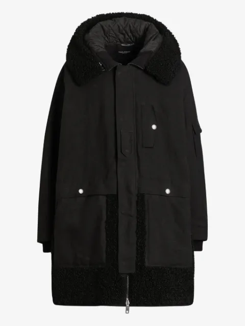 Dolce & Gabbana hooded fleece-lined parka
