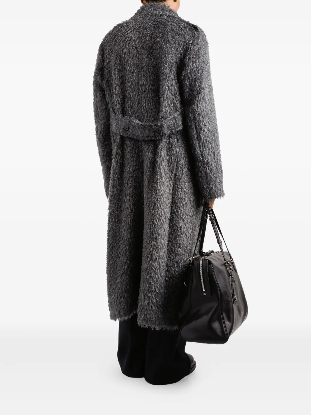  Dolce & Gabbana Double-breasted Textured Coat - Grey 