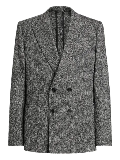 Dolce & Gabbana herringbone double-breasted blazer