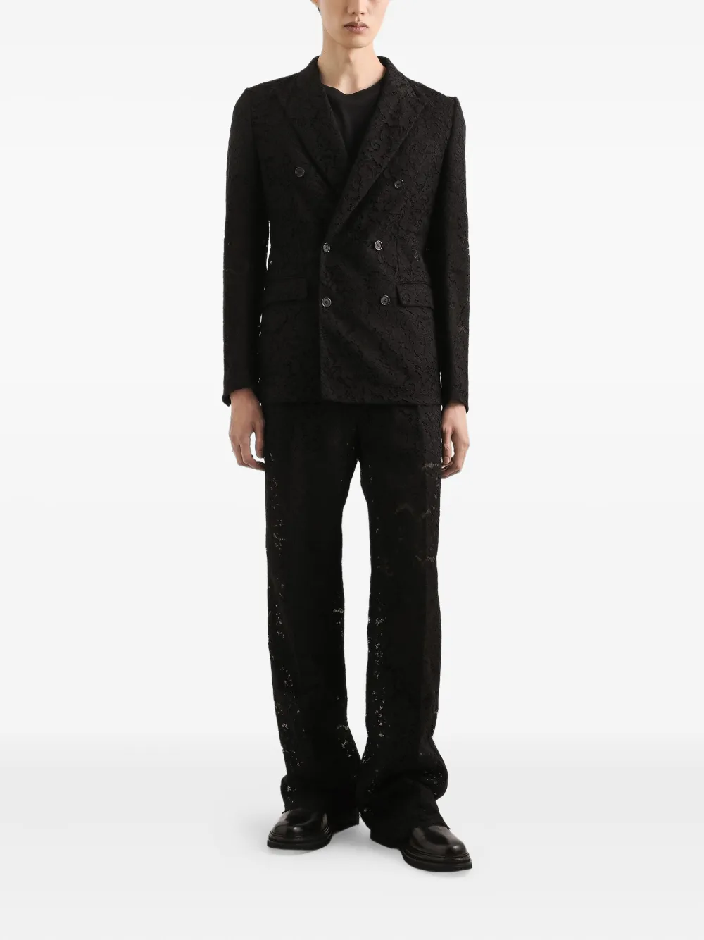 Dolce & Gabbana Blazer met dubbele rij knopen Zwart
