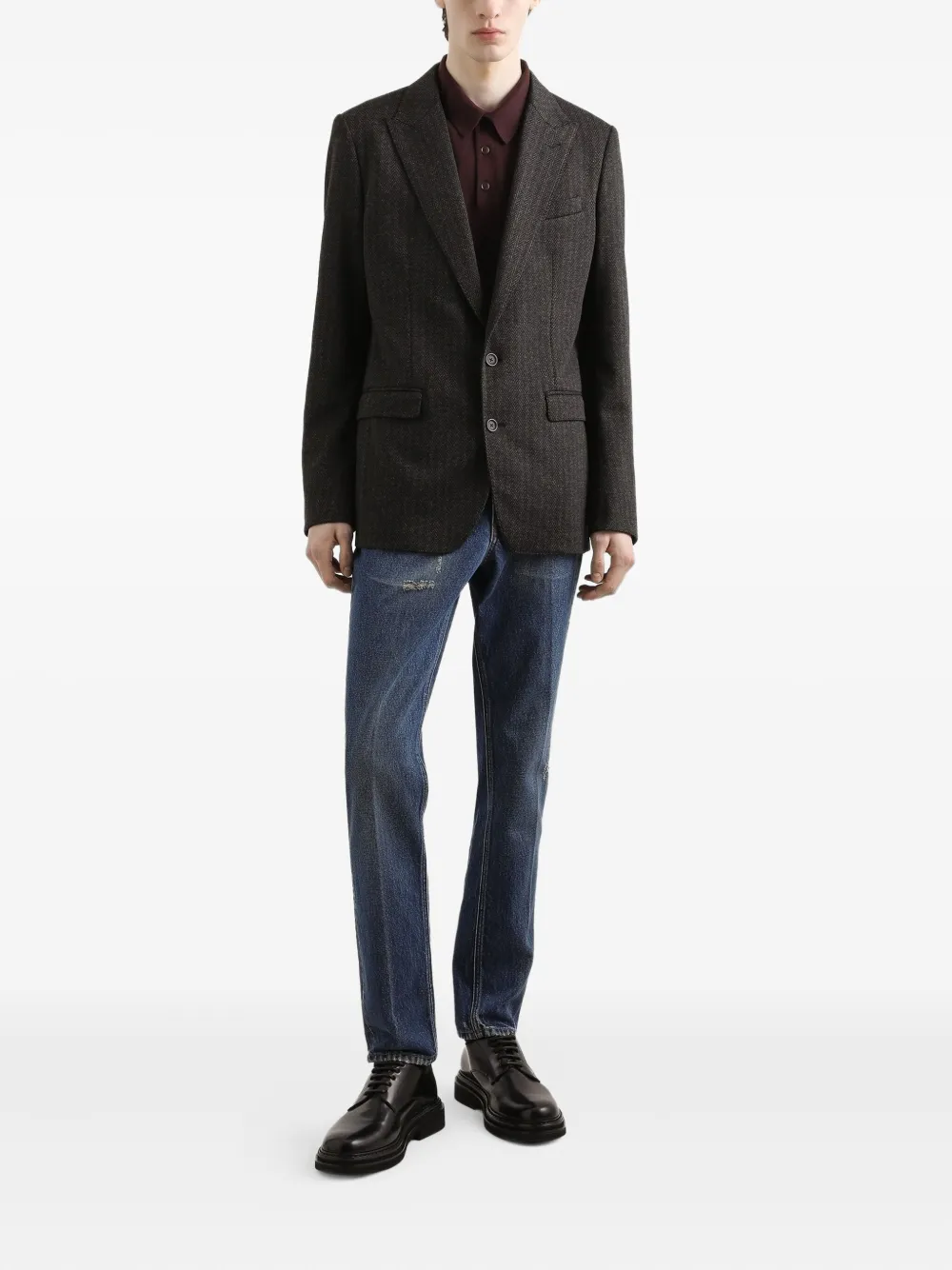 Dolce & Gabbana Blazer met krijtstreep Grijs