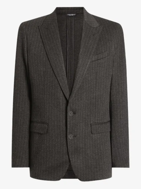 Dolce & Gabbana blazer con botones y rayas diplomáticas estampadas