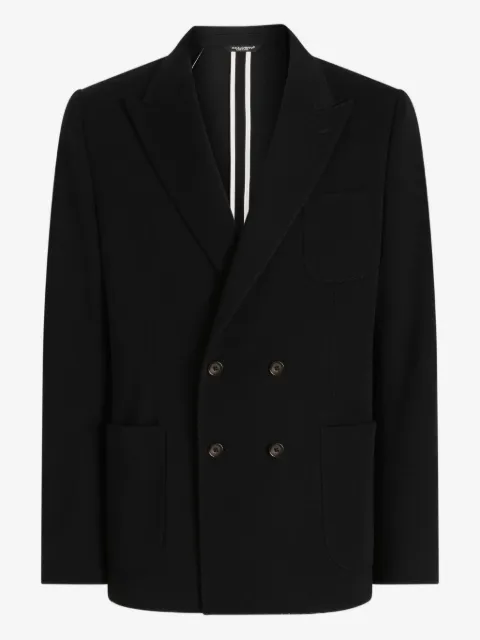 Dolce & Gabbana blazer de seda con doble botonadura