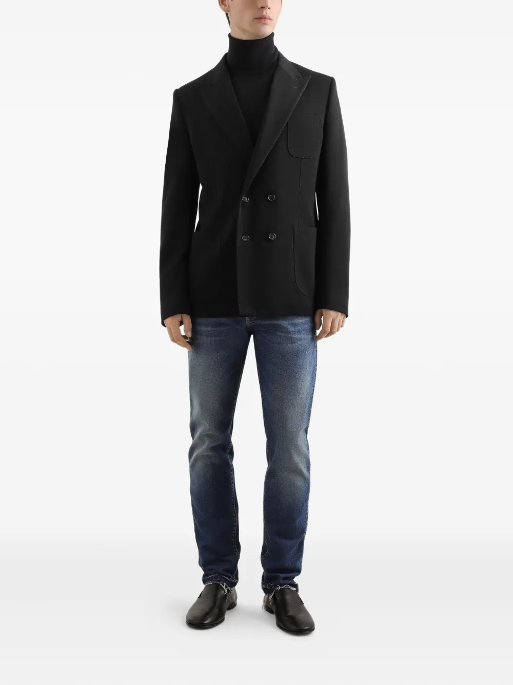 Dolce & Gabbana Blazer met dubbele rij knopen Blauw