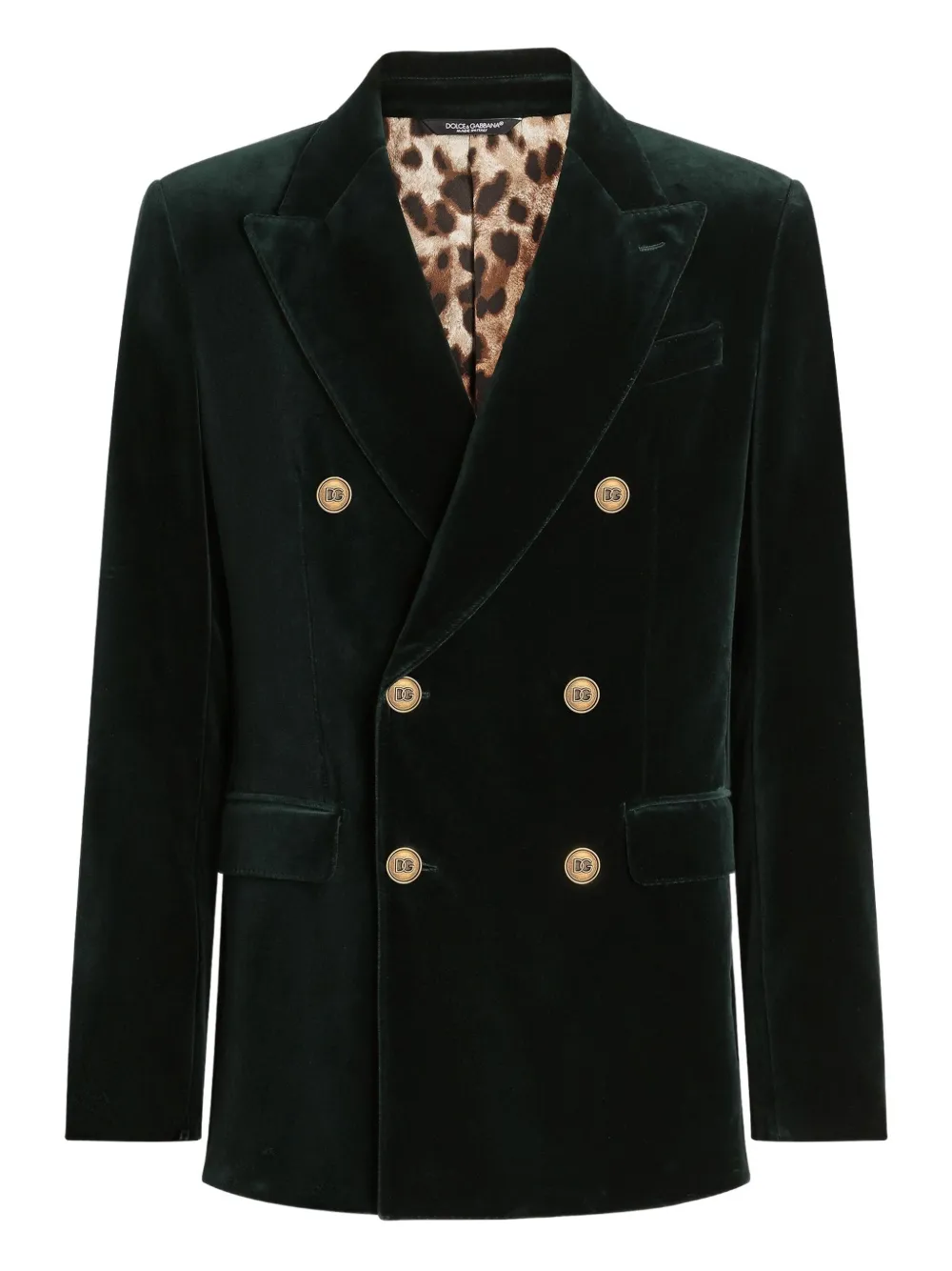 Dolce & Gabbana Fluwelen blazer Groen