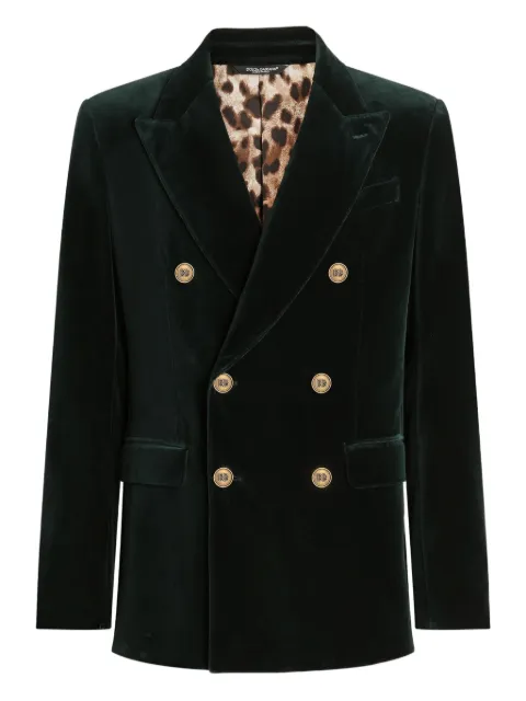 Dolce & Gabbana velvet double-breasted blazer