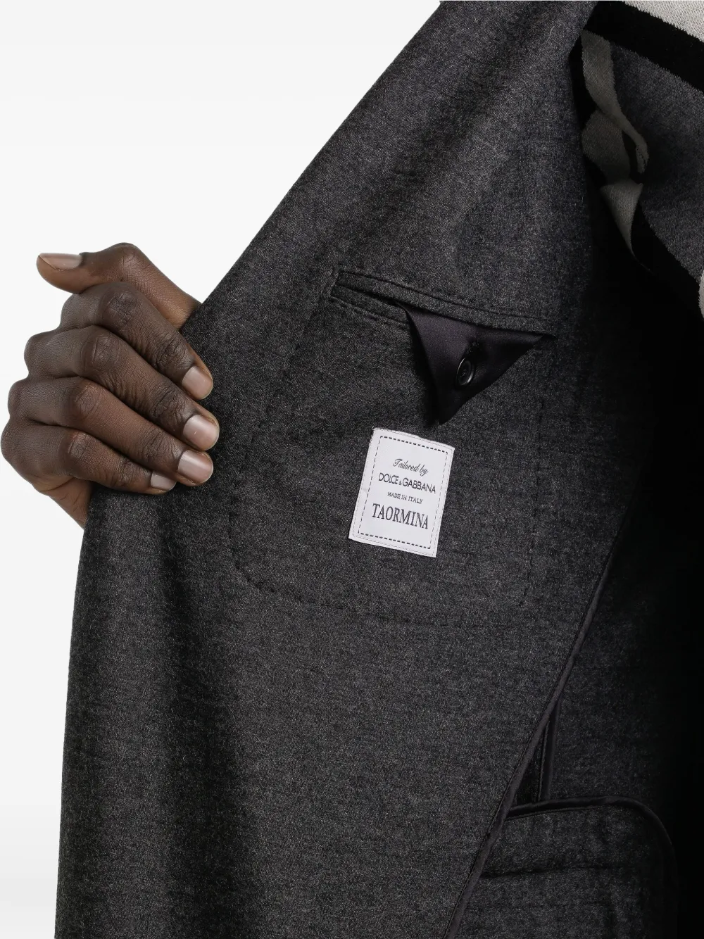 Dolce & Gabbana Taormina Mélange Blazer In Gray