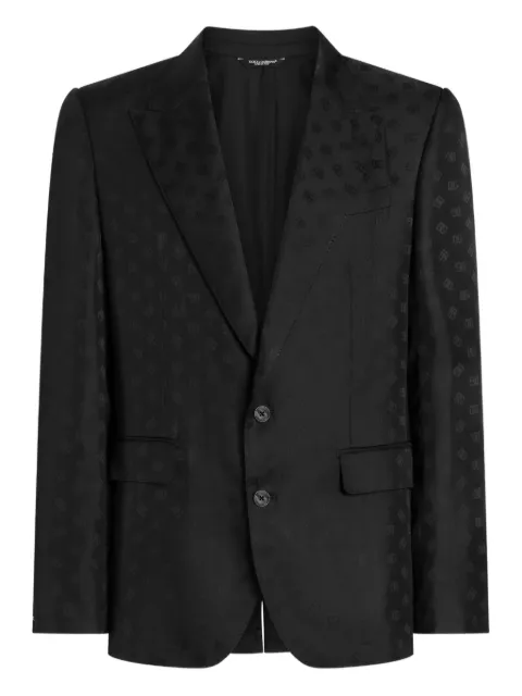 Dolce & Gabbana logo-jacquard blazer