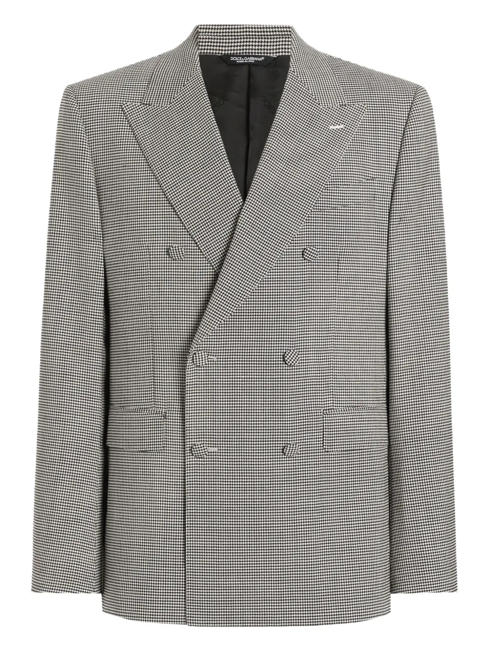 Dolce & Gabbana Blazer met pied-de-poule print Zwart