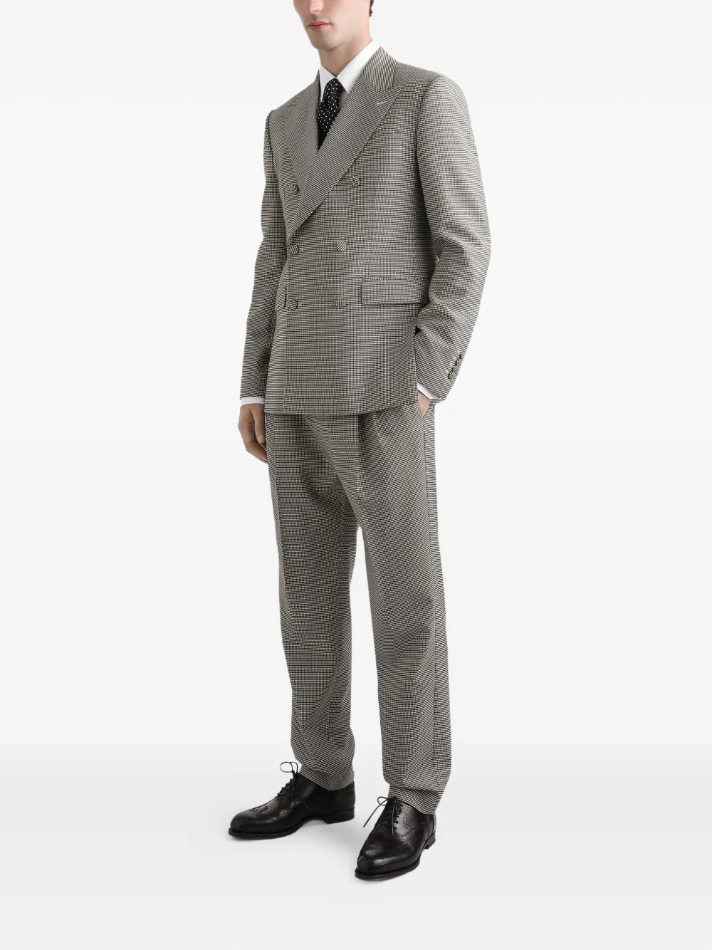 Dolce & Gabbana Blazer met pied-de-poule print Zwart