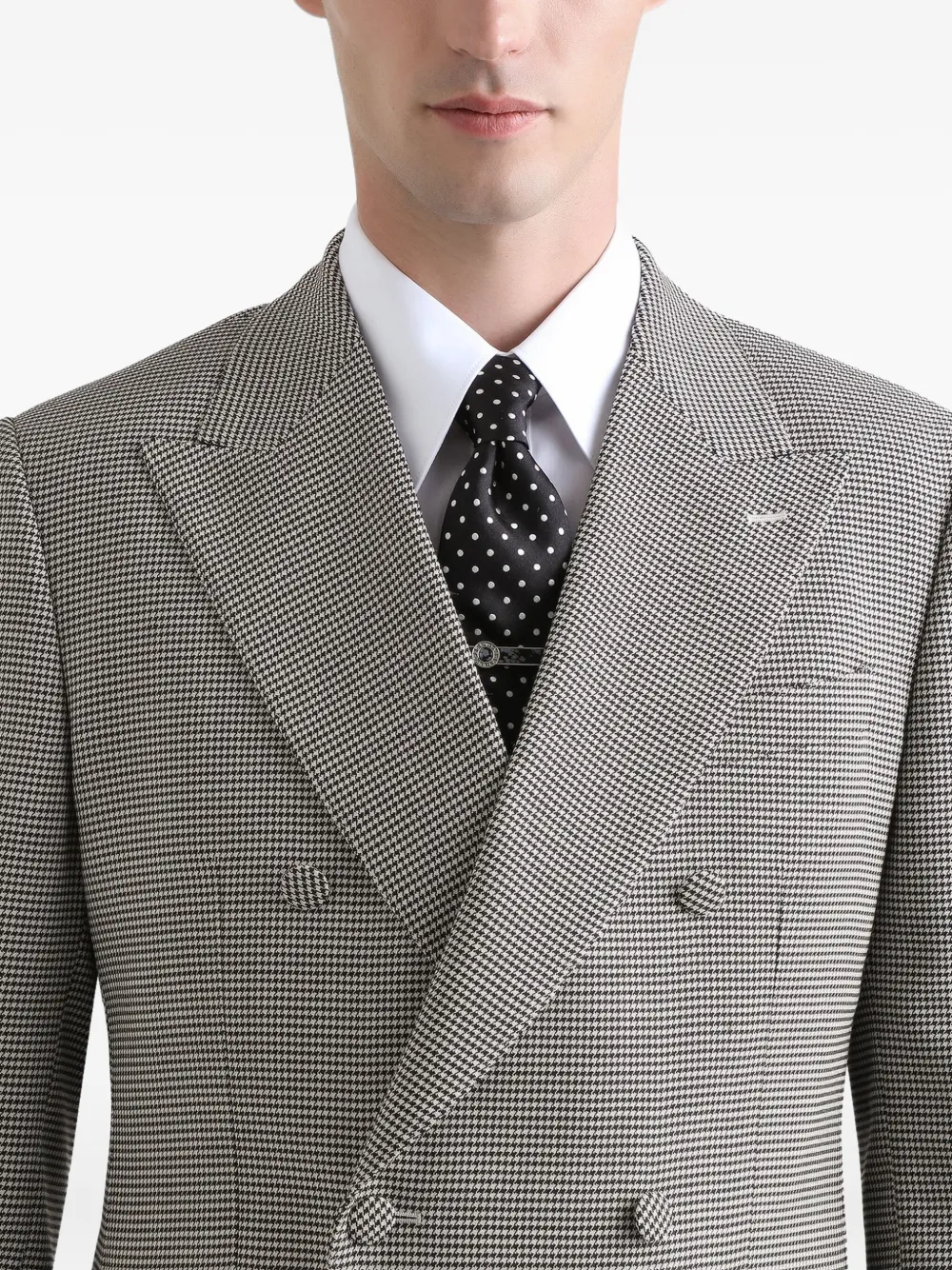 Dolce & Gabbana Blazer met pied-de-poule print Zwart
