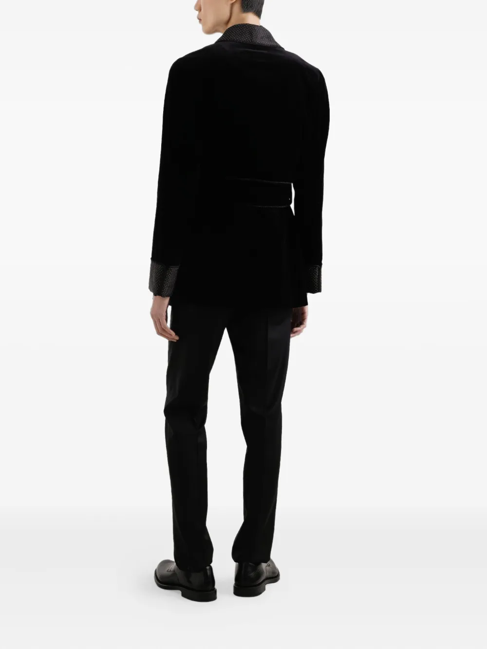 Dolce & Gabbana Fluwelen blazer met sjaalkraag Zwart