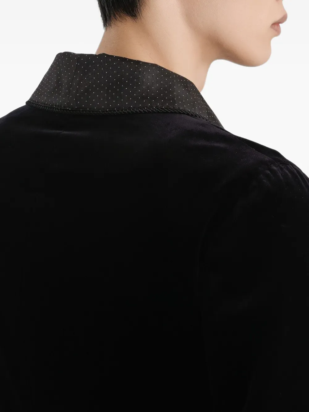 Dolce & Gabbana Fluwelen blazer met sjaalkraag Zwart