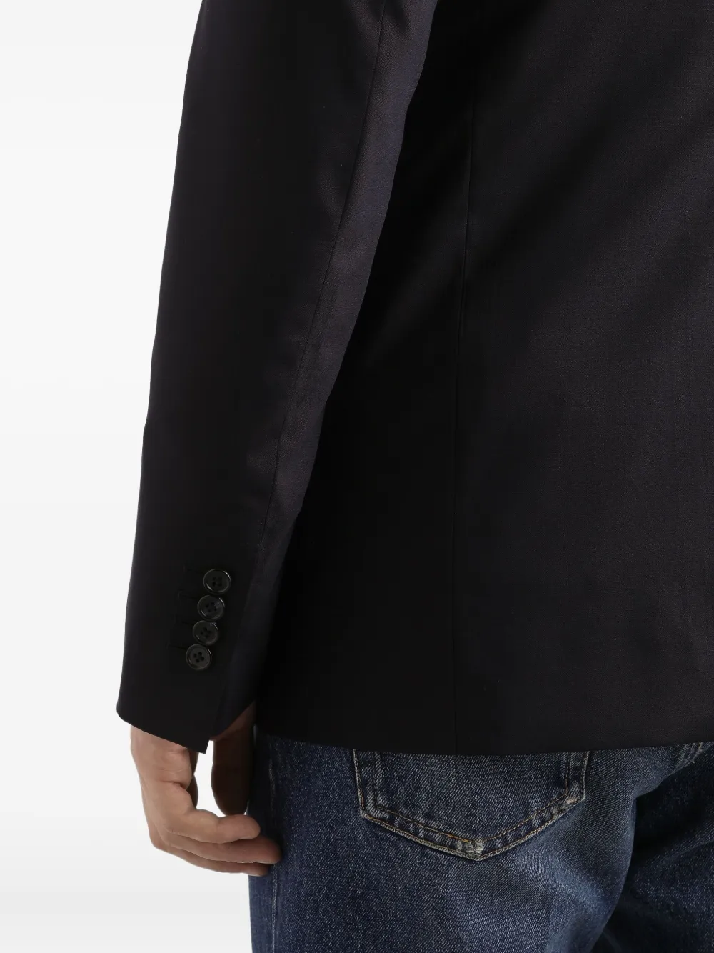 Dolce & Gabbana Blazer met dubbele rij knopen en wapenschild Blauw