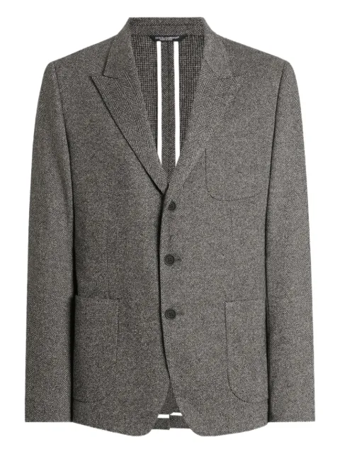 Dolce & Gabbana single-breasted herringbone blazer 