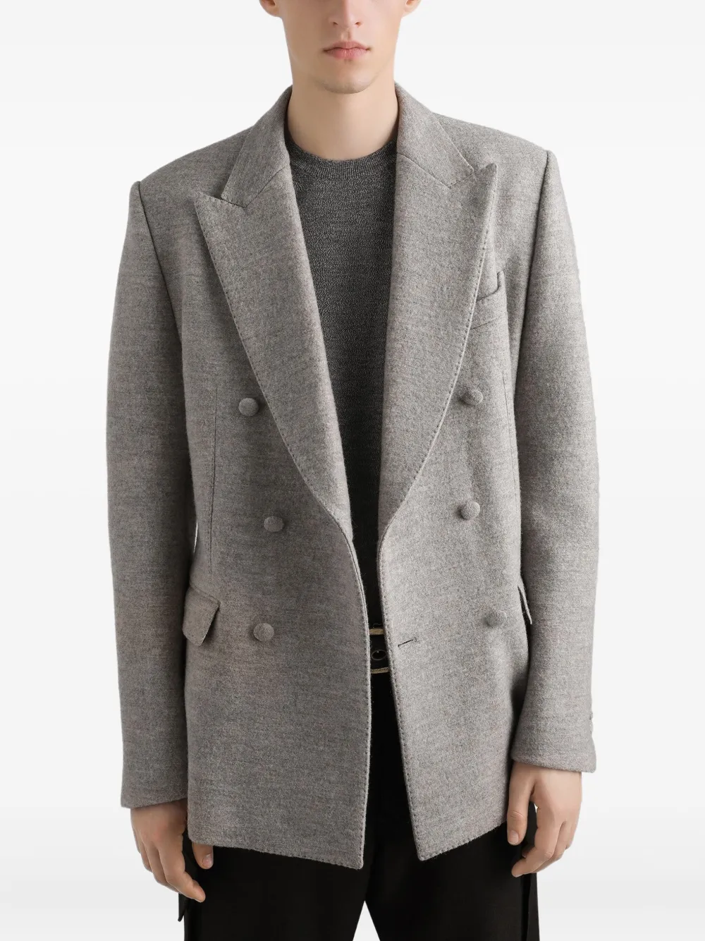 Dolce & Gabbana Jack met dubbele rij knopen Grijs