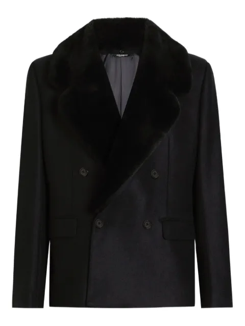 Dolce & Gabbana blazer con cuello texturizado