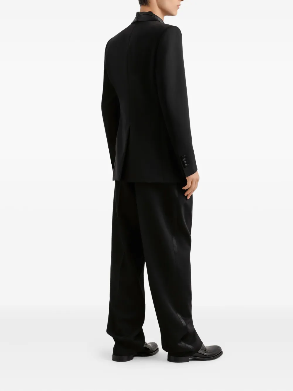 Dolce & Gabbana Blazer met sjaalrevers en franje Zwart