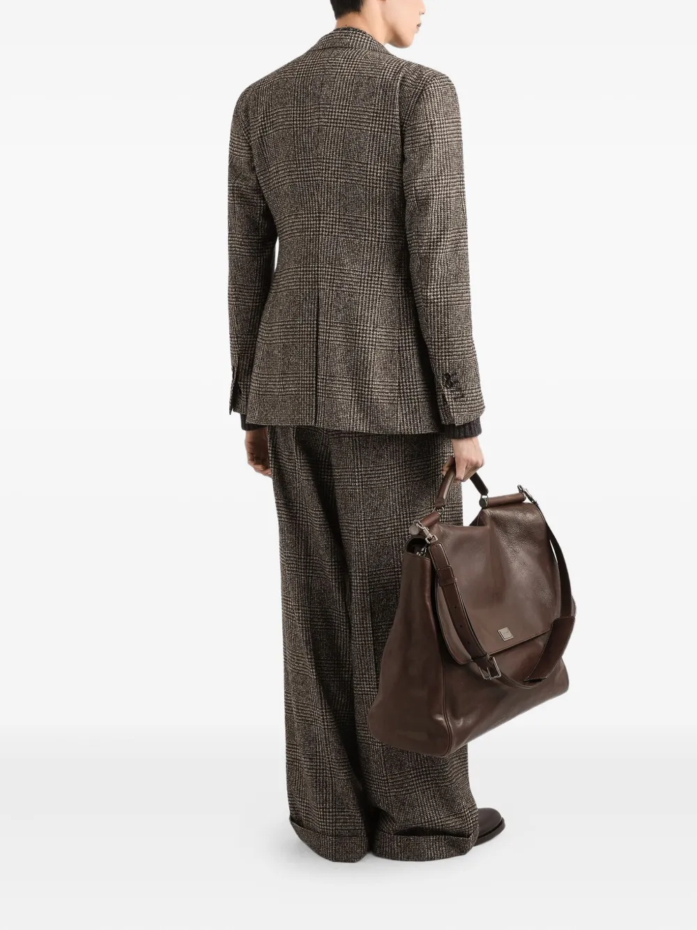 Dolce & Gabbana Glen Check-pattern Waistcoat In Gray