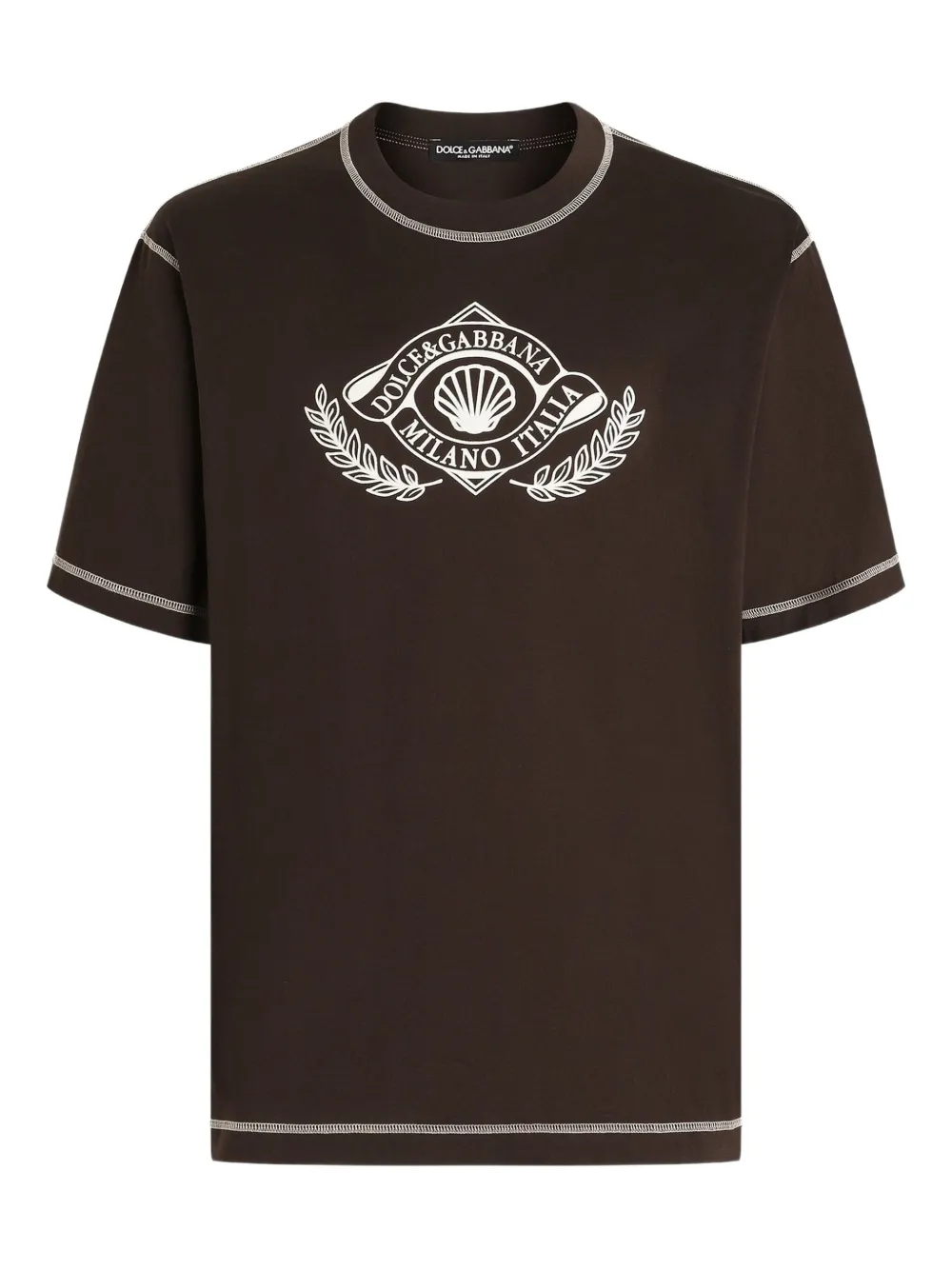 Dolce & Gabbana T-shirt met logoprint Bruin