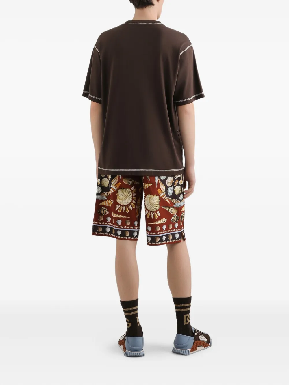Dolce & Gabbana T-shirt met logoprint Bruin