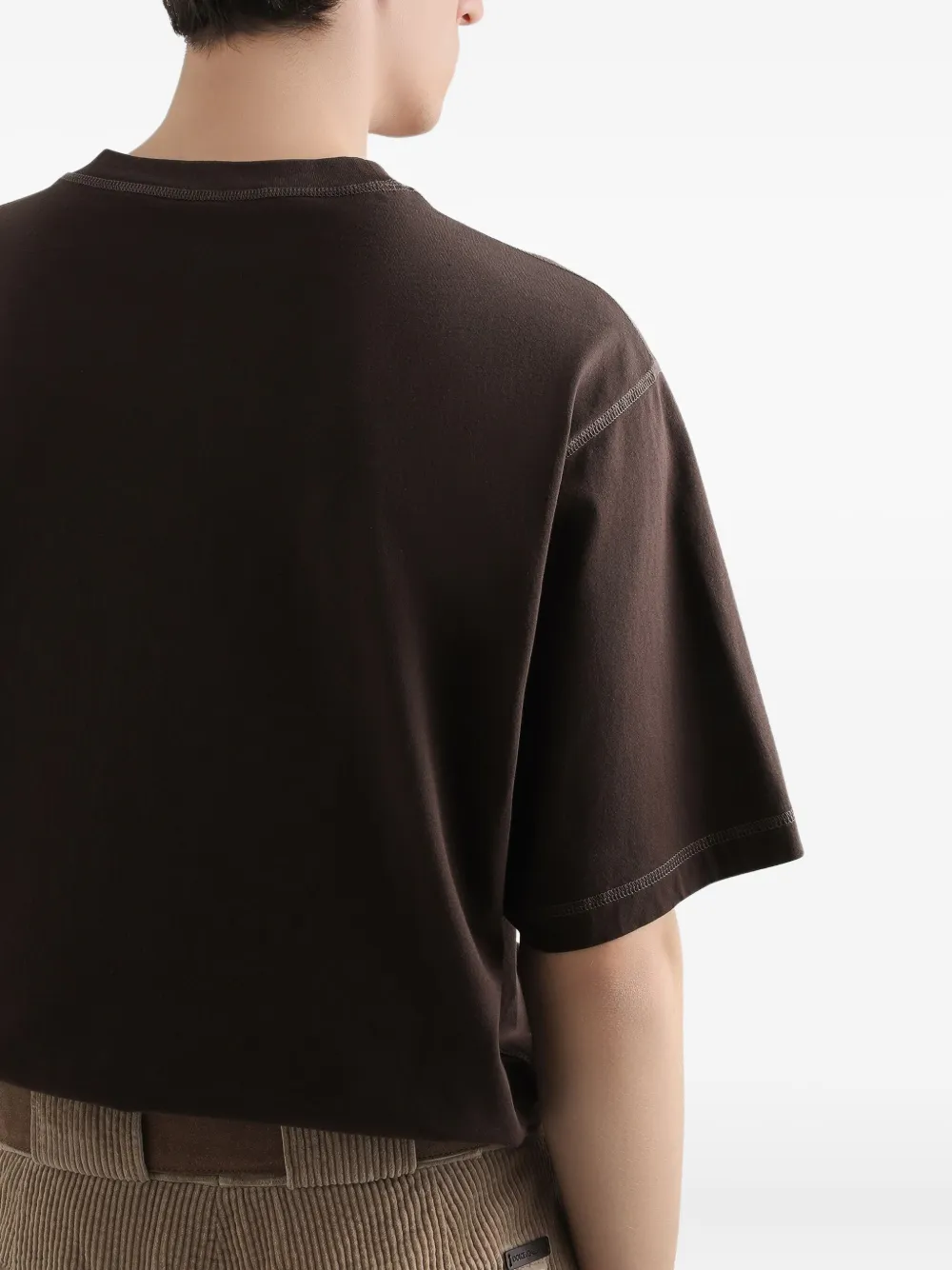 Dolce & Gabbana T-shirt met geborduurd logo Bruin