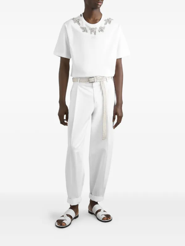 Dolce & Gabbana ビジュートリム Tシャツ | ホワイト | FARFETCH JP