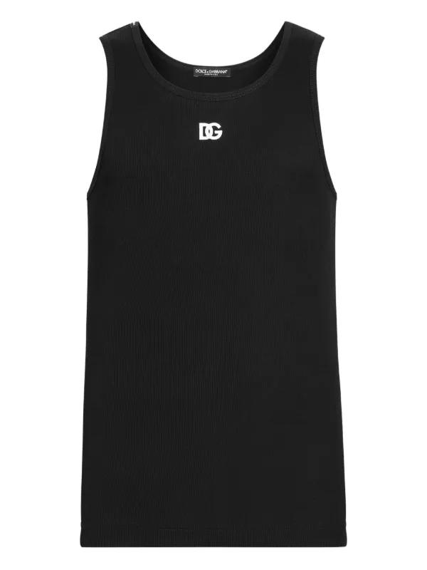 D&G DOLCCE&GABBANA タンクトップ Dolce & Gabbana DG Logo Tank Top | Black | FARFETCH