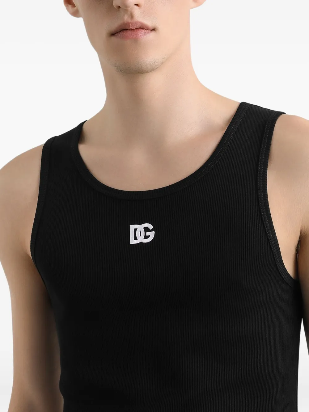 Dolce & Gabbana Katoenen tanktop Zwart