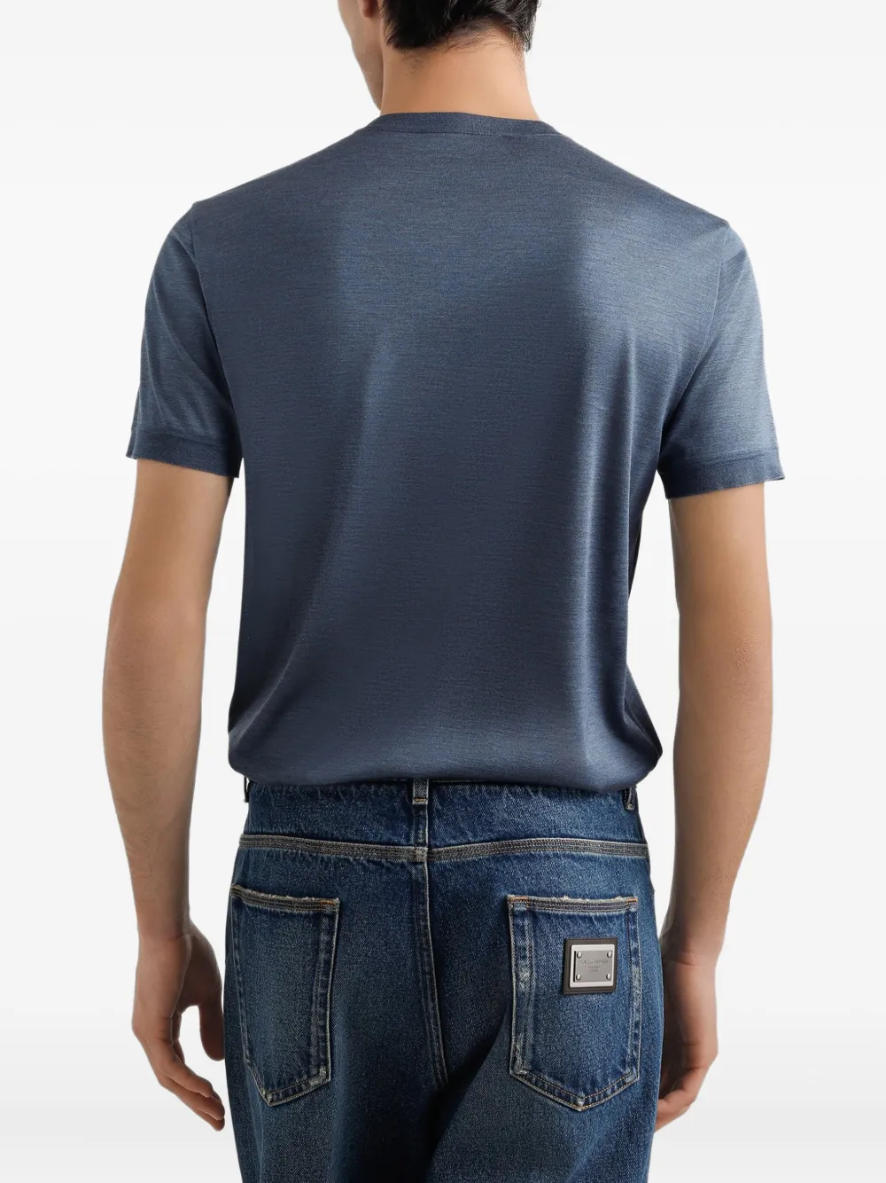 Dolce & Gabbana Zijden T-shirt Blauw