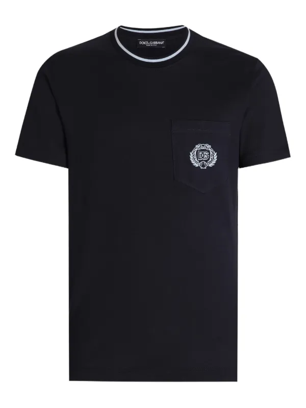 Dolce & Gabbana Chest-pocket T-shirt in Blue