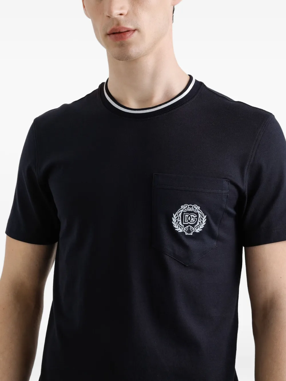 Dolce & Gabbana T-shirt met borstzak Blauw