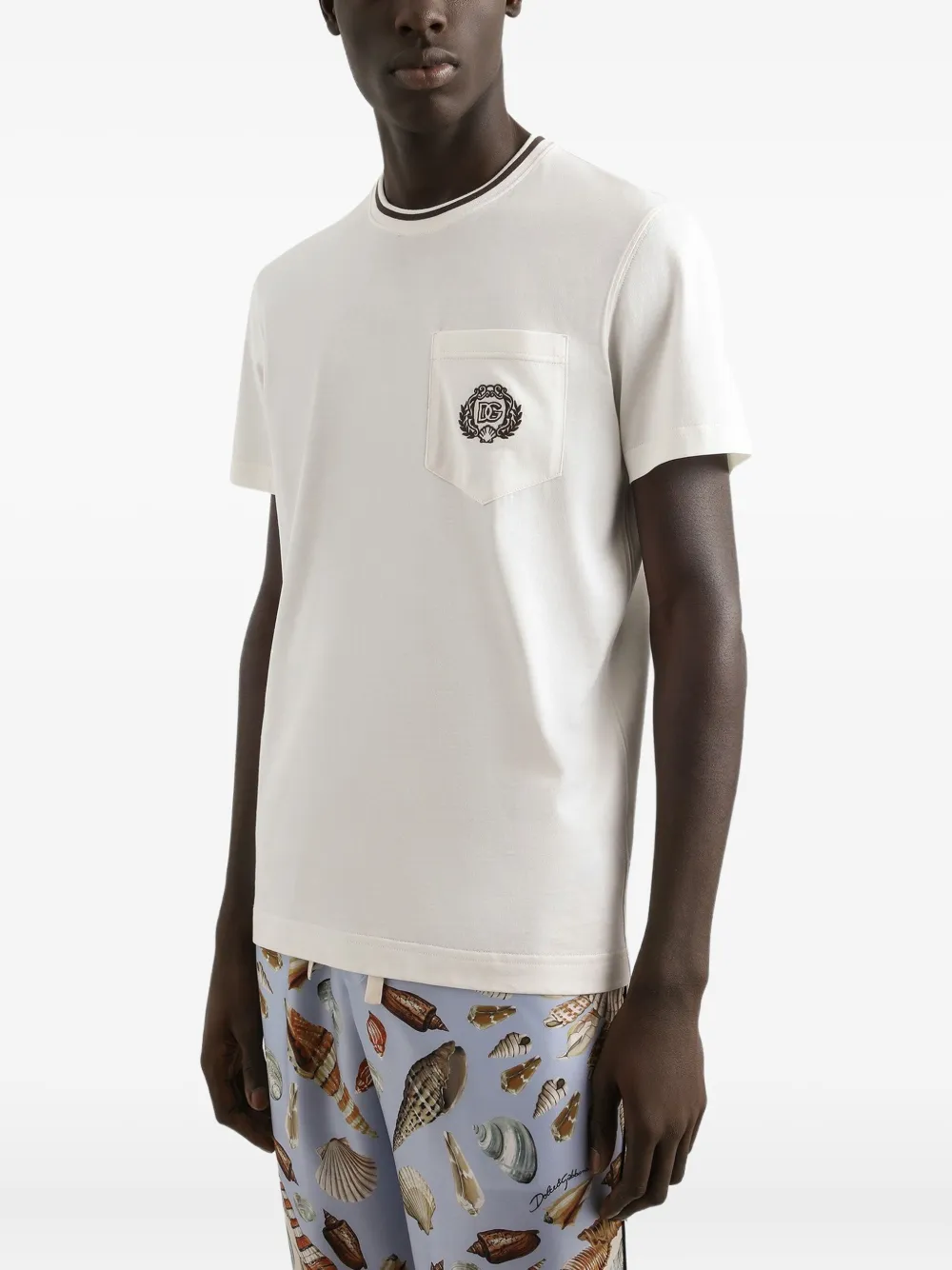 Dolce & Gabbana T-shirt met borstzak Wit