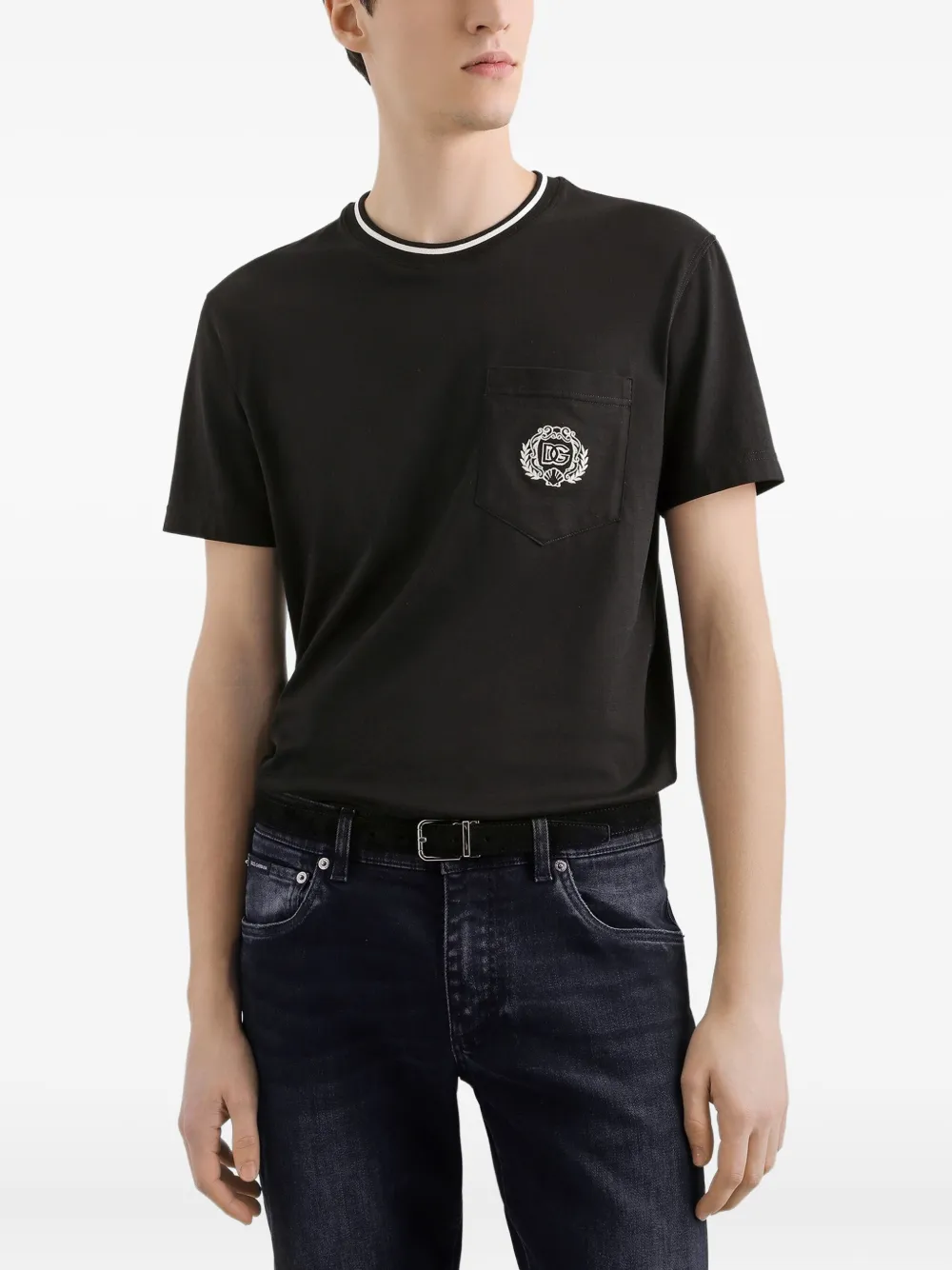 Dolce & Gabbana T-shirt met borstzak Zwart