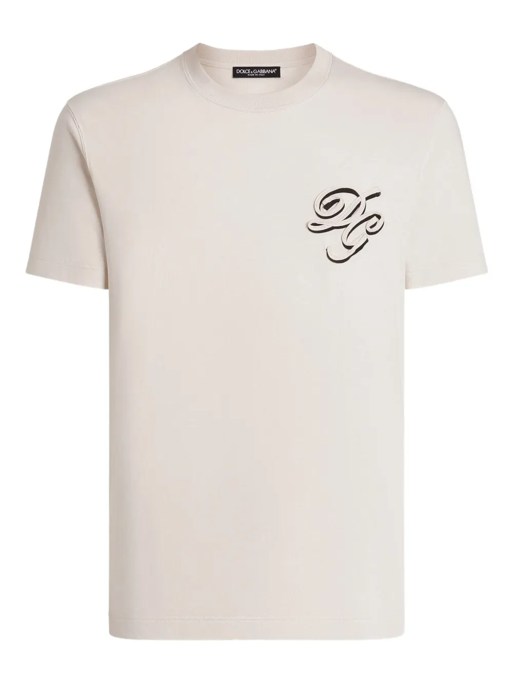 Dolce & Gabbana T-shirt met logopatch Beige