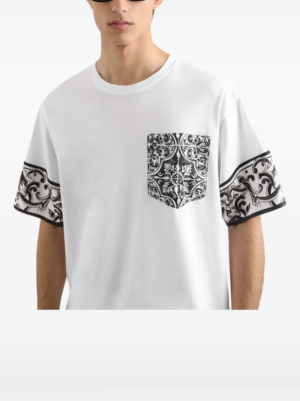 Dolce & Gabbana T-shirt met Majolica-print Wit