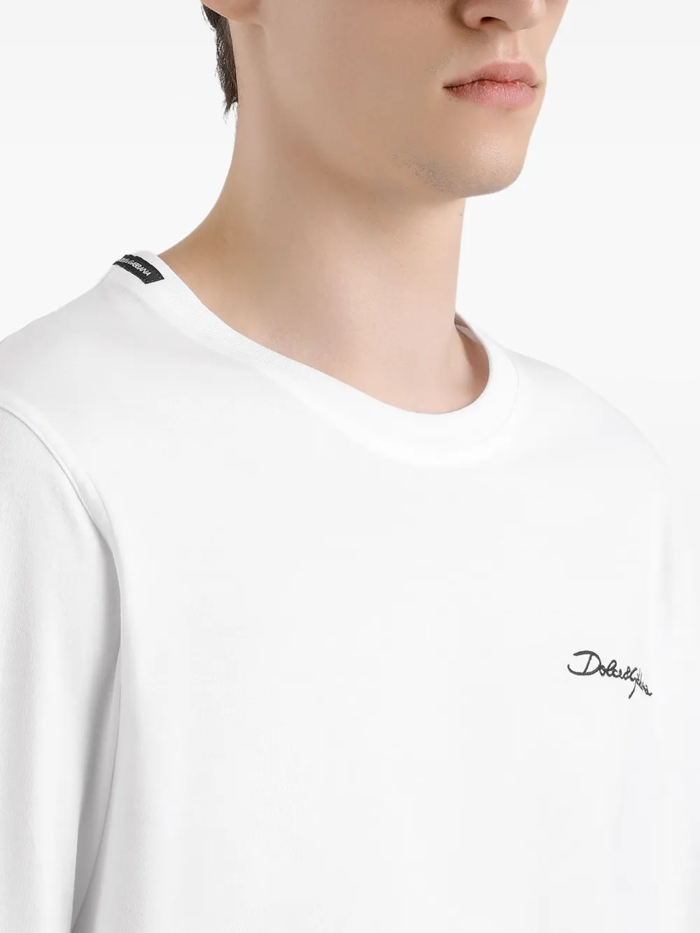 Dolce & Gabbana Katoenen T-shirt met logoprint Wit