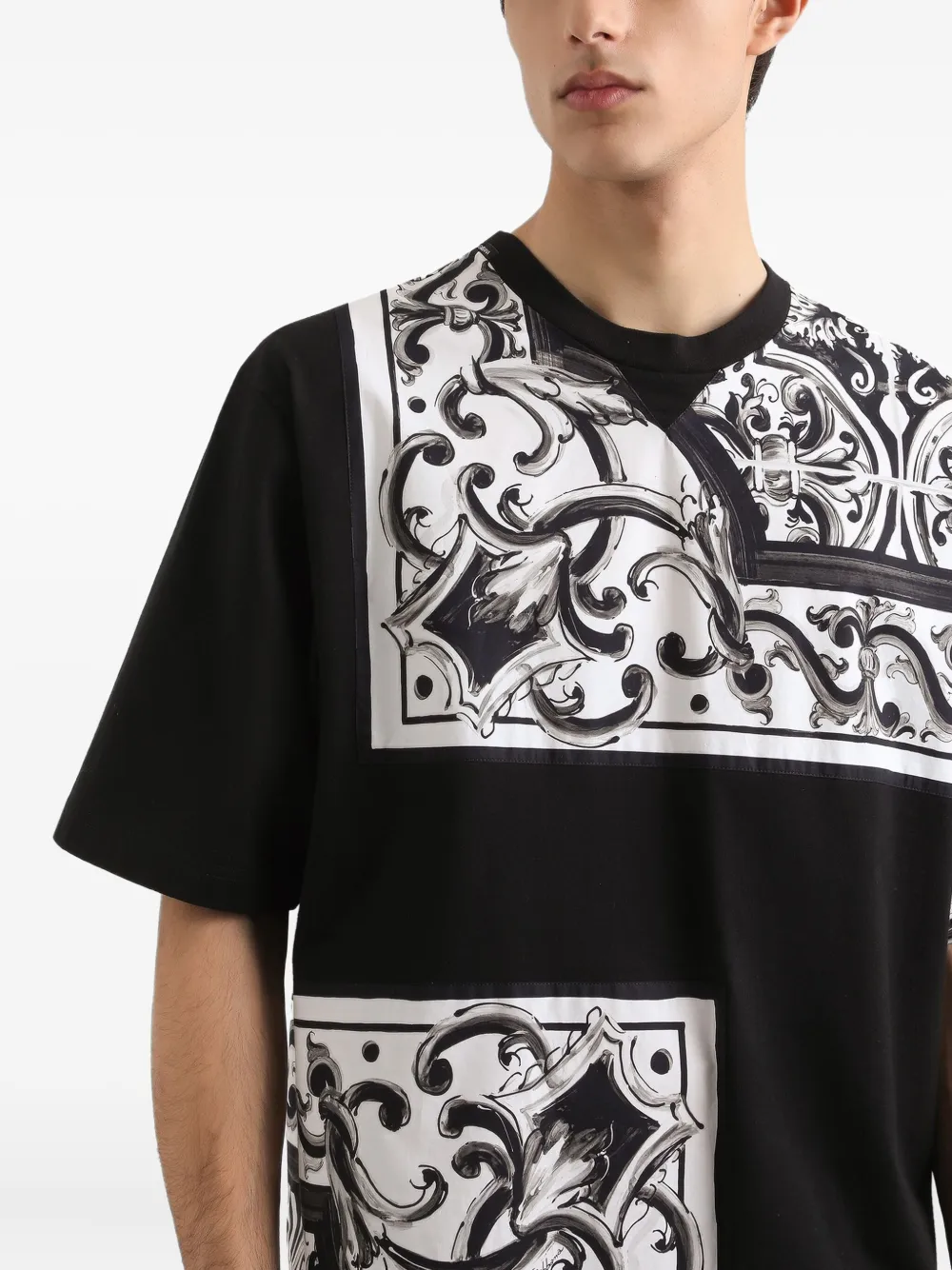 Dolce & Gabbana T-shirt met print Zwart