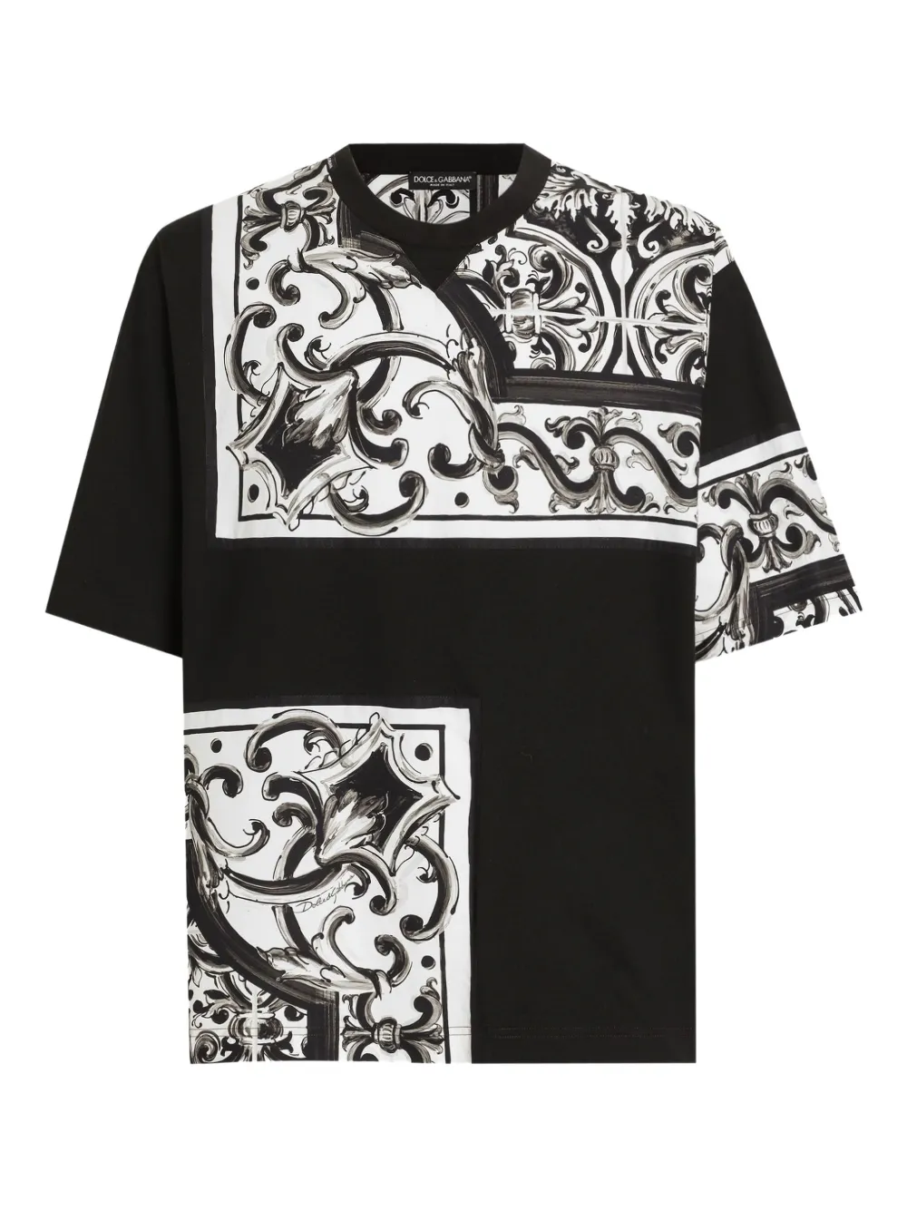 Dolce & Gabbana グラフィック Tシャツ - ブラック Dolce & Gabbana グラフィック Tシャツ - ブラック