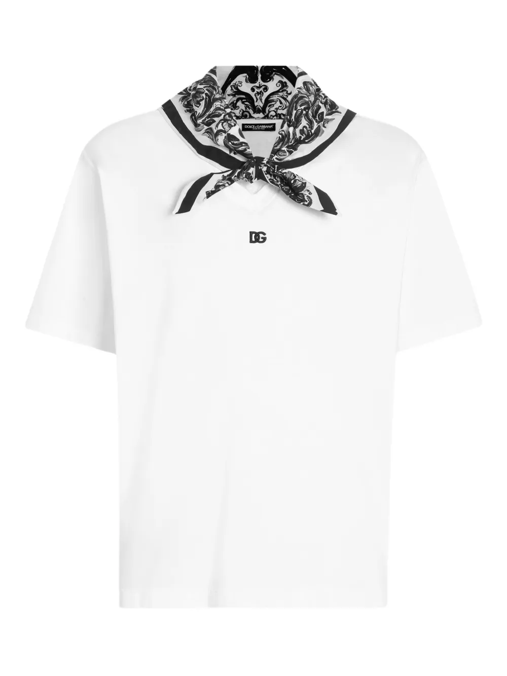 Dolce & Gabbana playera con mascada adjunta | blanco | Image 1