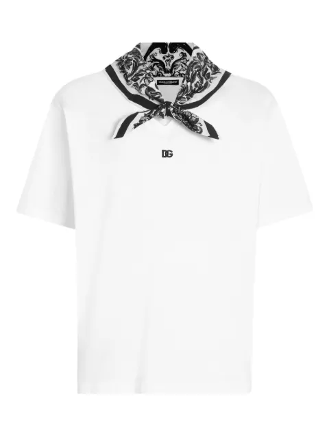 Dolce & Gabbana t-shirt en coton foulard attaché